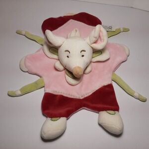 Doudou et Compagnie Paris White Mouse Security Blanket Lovey Finger Puppet